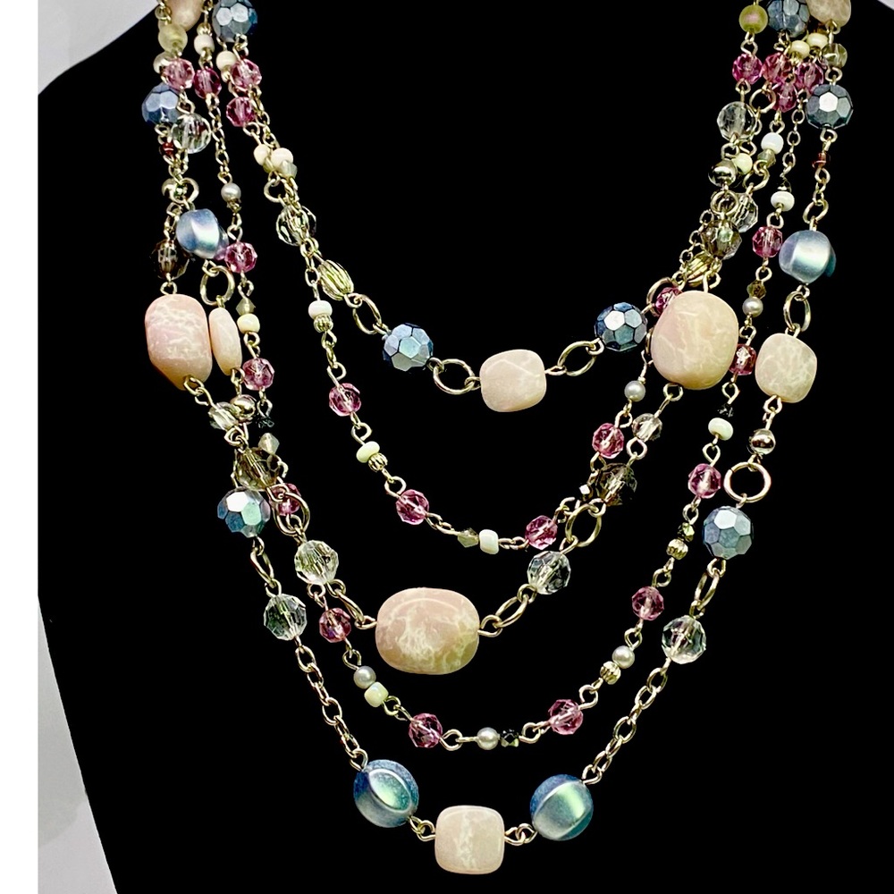 Vintage Lia Sophia Multi Strand Necklace